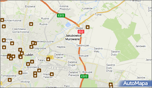 mapa Świdniczek, Świdniczek na mapie Targeo