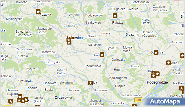 mapa Świdnik gmina Łukowica, Świdnik gmina Łukowica na mapie Targeo