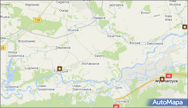 mapa Świdno gmina Mogielnica, Świdno gmina Mogielnica na mapie Targeo