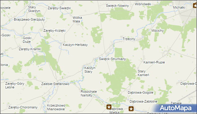 mapa Święck-Strumiany, Święck-Strumiany na mapie Targeo