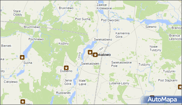 mapa Świekatowo, Świekatowo na mapie Targeo