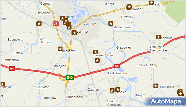 mapa Święte gmina Radymno, Święte gmina Radymno na mapie Targeo