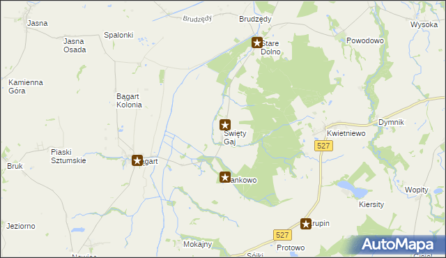 mapa Święty Gaj, Święty Gaj na mapie Targeo