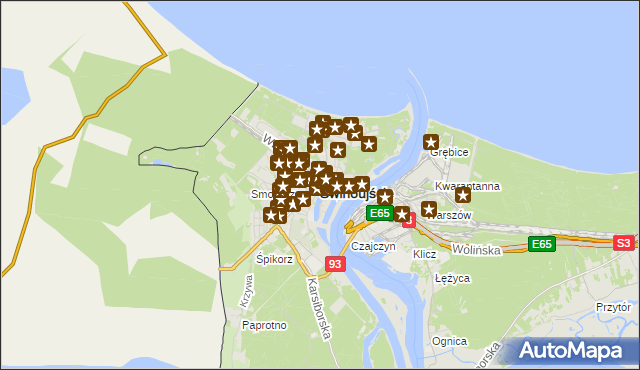 mapa Świnoujście, Świnoujście na mapie Targeo