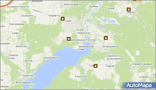 mapa Swolszewice Małe, Swolszewice Małe na mapie Targeo