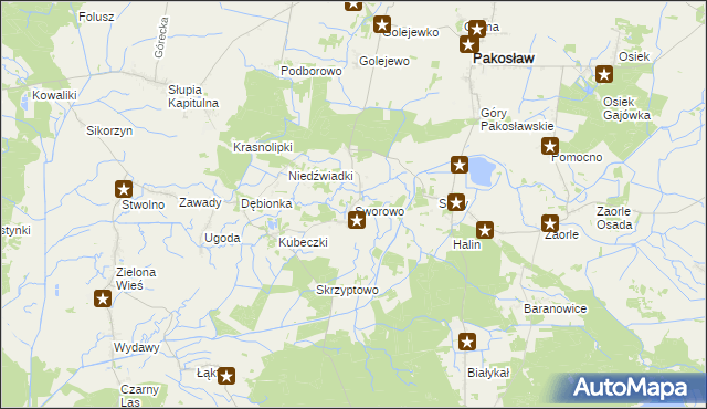 mapa Sworowo, Sworowo na mapie Targeo