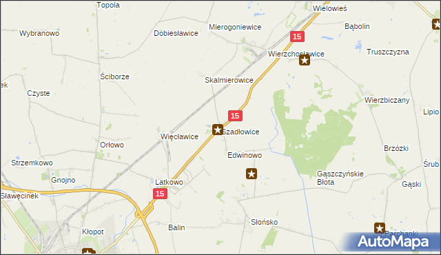 mapa Szadłowice gmina Gniewkowo, Szadłowice gmina Gniewkowo na mapie Targeo