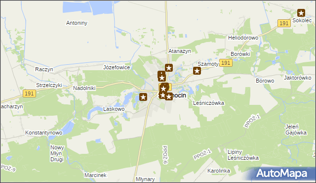 mapa Szamocin powiat chodzieski, Szamocin powiat chodzieski na mapie Targeo