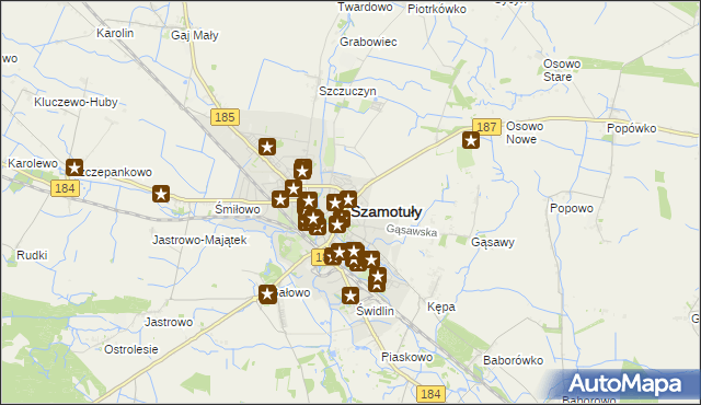 mapa Szamotuły, Szamotuły na mapie Targeo