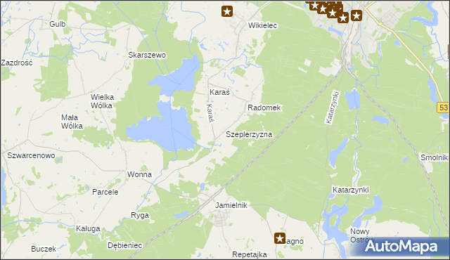mapa Szeplerzyzna, Szeplerzyzna na mapie Targeo