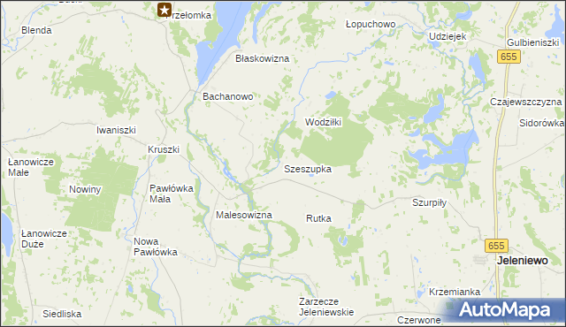 mapa Szeszupka, Szeszupka na mapie Targeo