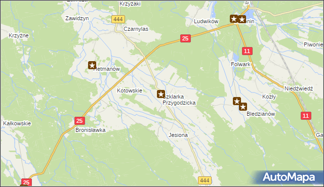 mapa Szklarka Przygodzicka, Szklarka Przygodzicka na mapie Targeo