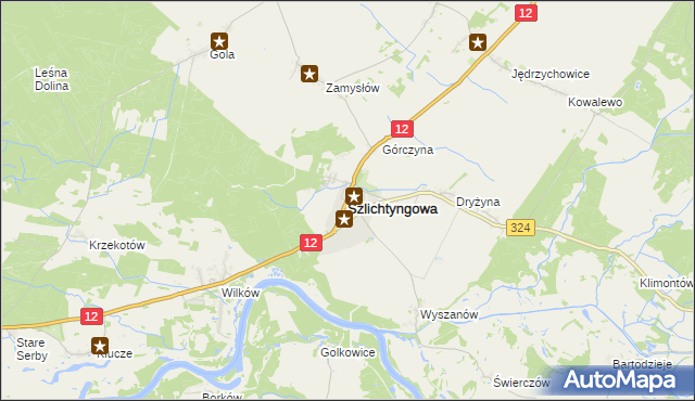 mapa Szlichtyngowa, Szlichtyngowa na mapie Targeo