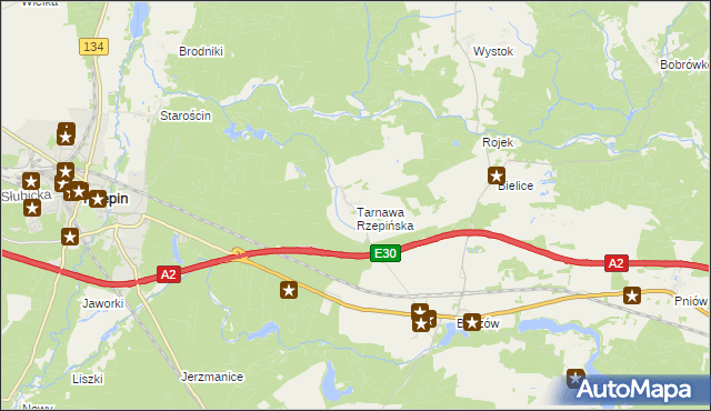 mapa Tarnawa Rzepińska, Tarnawa Rzepińska na mapie Targeo