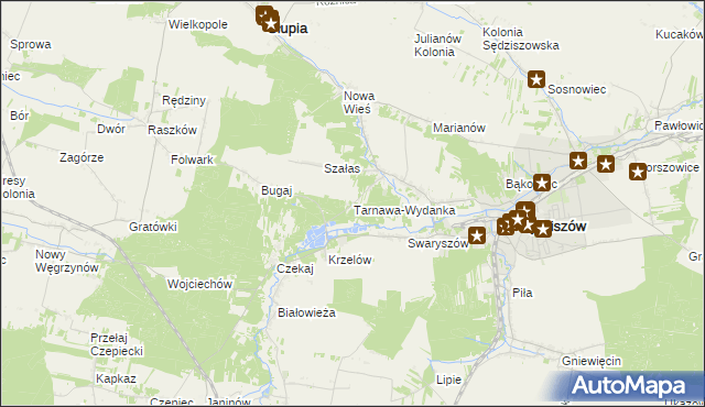 mapa Tarnawa-Wydanka, Tarnawa-Wydanka na mapie Targeo