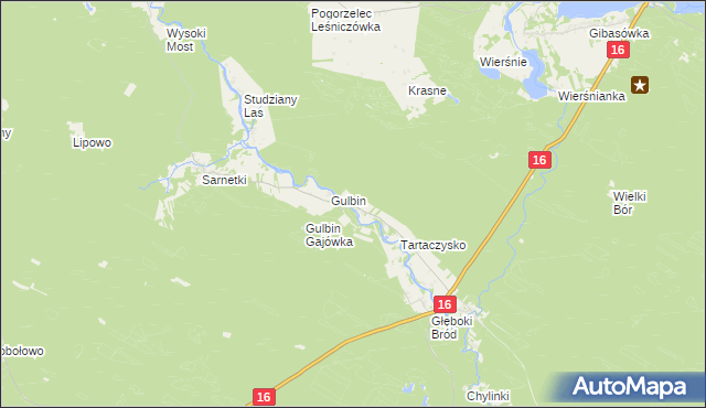 mapa Tartaczysko Gajówka, Tartaczysko Gajówka na mapie Targeo