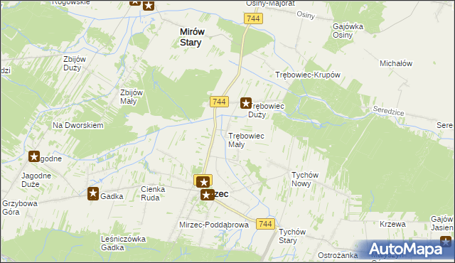 mapa Trębowiec Mały, Trębowiec Mały na mapie Targeo