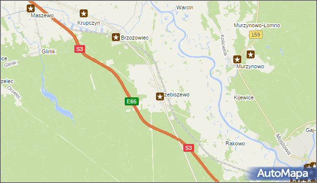 mapa Trzebiszewo, Trzebiszewo na mapie Targeo