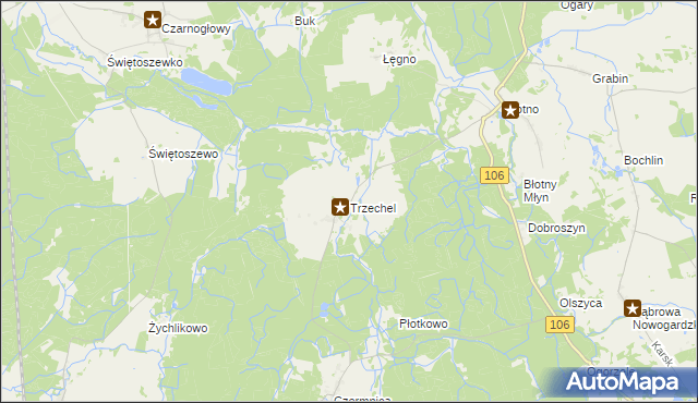 mapa Trzechel, Trzechel na mapie Targeo