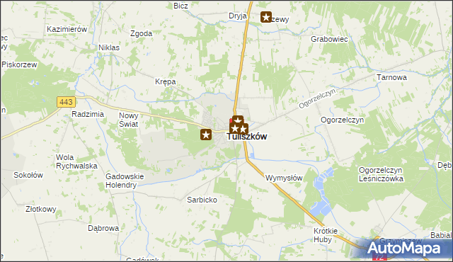 mapa Tuliszków, Tuliszków na mapie Targeo