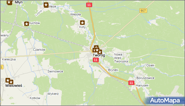 mapa Tworóg, Tworóg na mapie Targeo