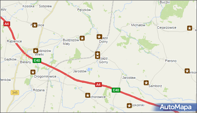 mapa Ujazd Górny, Ujazd Górny na mapie Targeo