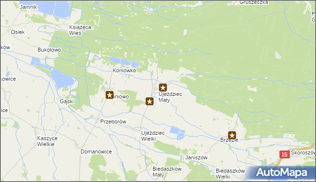 mapa Ujeździec Mały, Ujeździec Mały na mapie Targeo