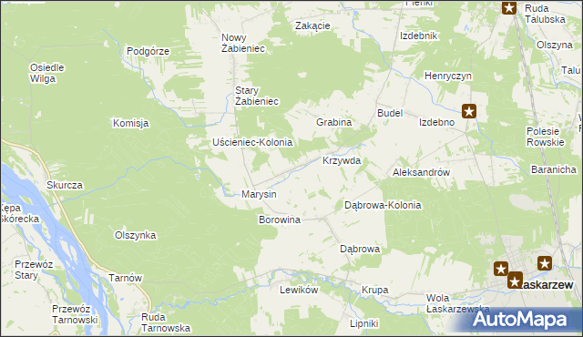 mapa Uścieniec, Uścieniec na mapie Targeo