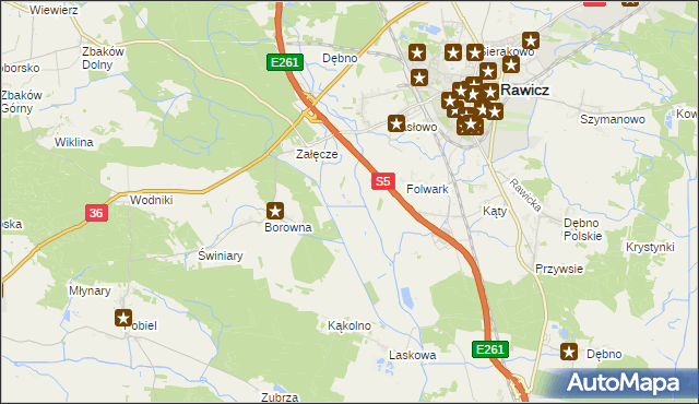 mapa Warszewko, Warszewko na mapie Targeo