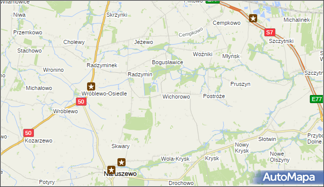 mapa Wichorowo, Wichorowo na mapie Targeo