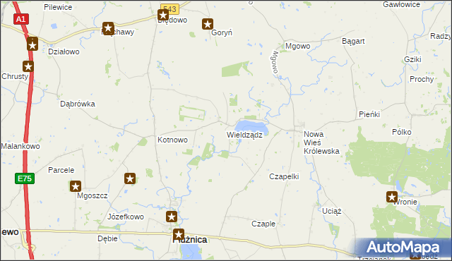 mapa Wieldządz, Wieldządz na mapie Targeo