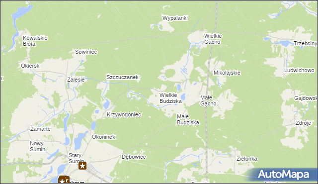 mapa Wielkie Budziska, Wielkie Budziska na mapie Targeo