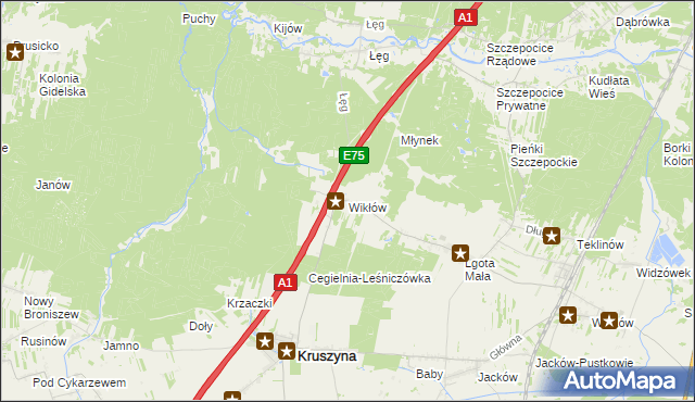 mapa Wikłów, Wikłów na mapie Targeo