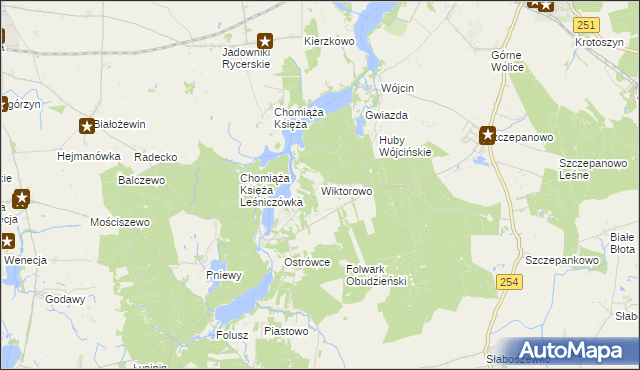 mapa Wiktorowo gmina Gąsawa, Wiktorowo gmina Gąsawa na mapie Targeo
