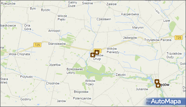 mapa Wilków Drugi, Wilków Drugi na mapie Targeo