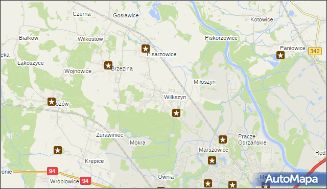 mapa Wilkszyn, Wilkszyn na mapie Targeo