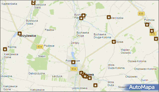 mapa Wincentówek gmina Bychawa, Wincentówek gmina Bychawa na mapie Targeo