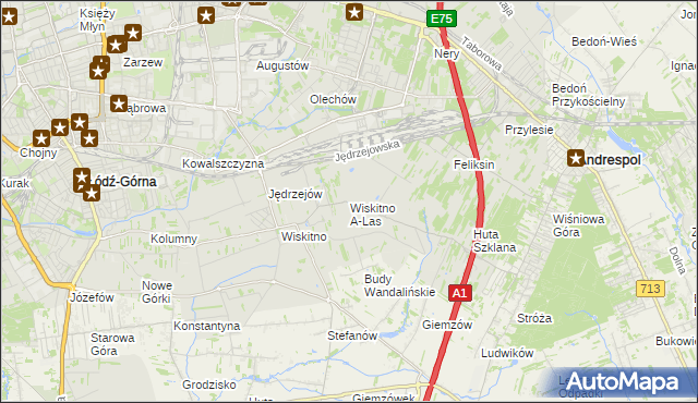 mapa Wiskitno A-Las, Wiskitno A-Las na mapie Targeo