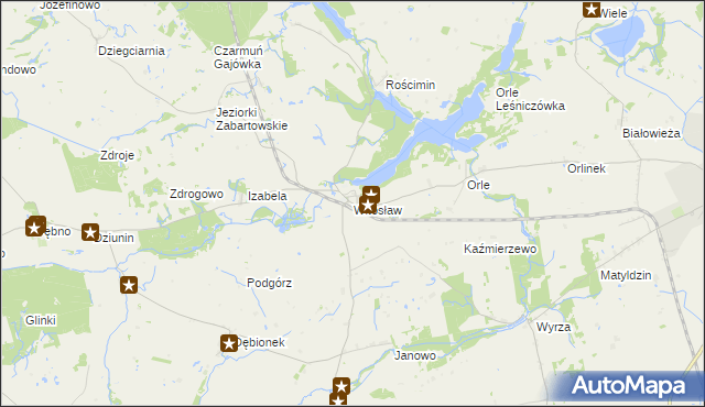 mapa Witosław gmina Mrocza, Witosław gmina Mrocza na mapie Targeo