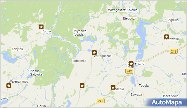 mapa Witrogoszcz, Witrogoszcz na mapie Targeo