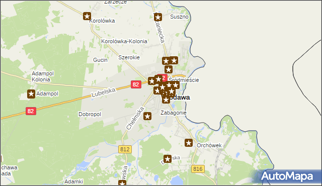 mapa Włodawa, Włodawa na mapie Targeo