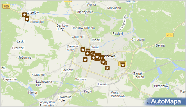 mapa Włoszczowa, Włoszczowa na mapie Targeo