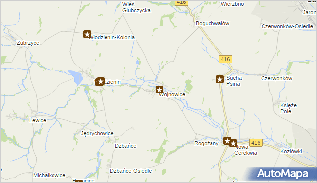 mapa Wojnowice gmina Kietrz, Wojnowice gmina Kietrz na mapie Targeo