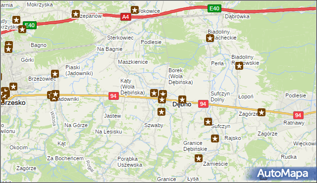 mapa Wola Dębińska, Wola Dębińska na mapie Targeo