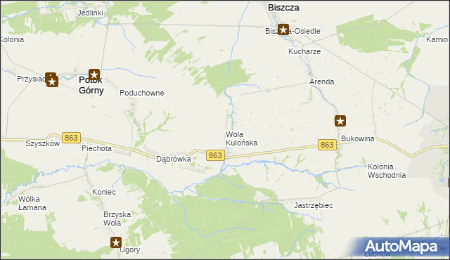 mapa Wola Kulońska, Wola Kulońska na mapie Targeo