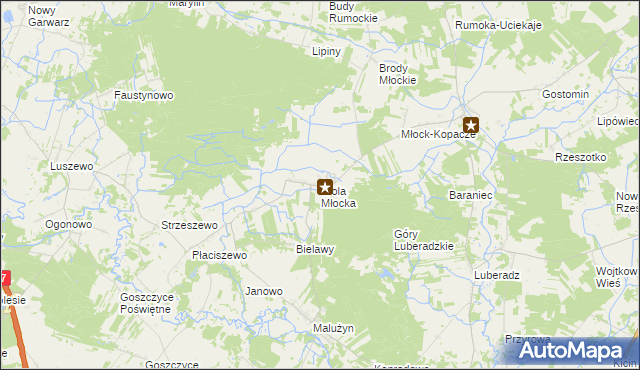 mapa Wola Młocka, Wola Młocka na mapie Targeo