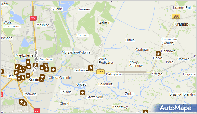 mapa Wola Podłężna, Wola Podłężna na mapie Targeo