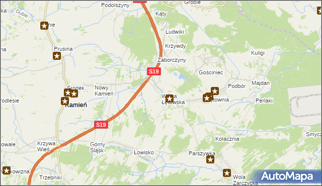 mapa Wólka Łętowska, Wólka Łętowska na mapie Targeo