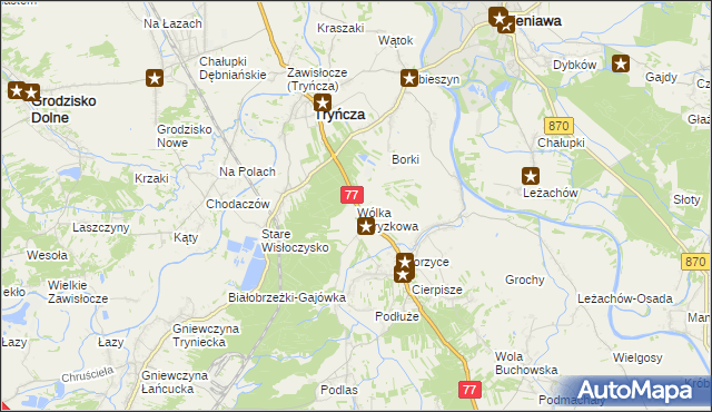 mapa Wólka Ogryzkowa, Wólka Ogryzkowa na mapie Targeo