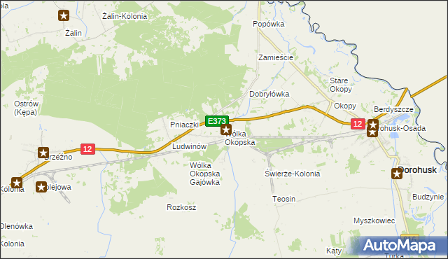 mapa Wólka Okopska, Wólka Okopska na mapie Targeo